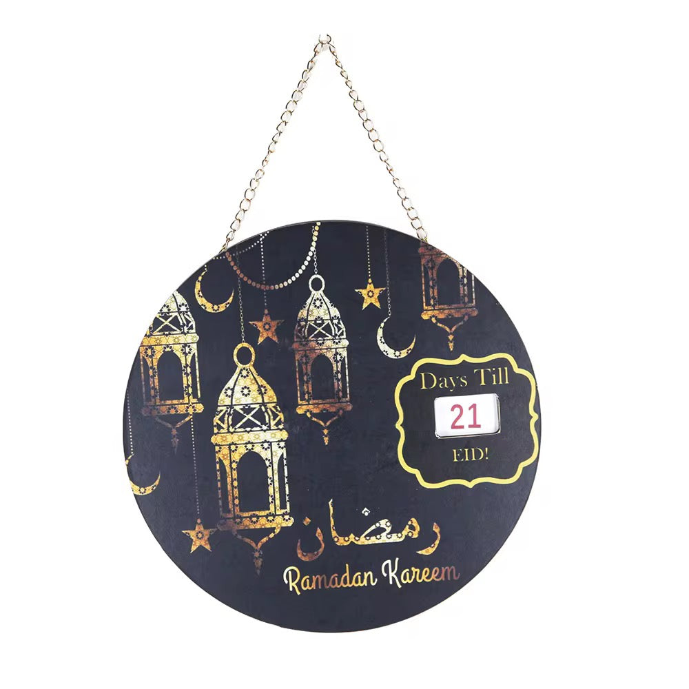 Black hanging Ramadan countdown