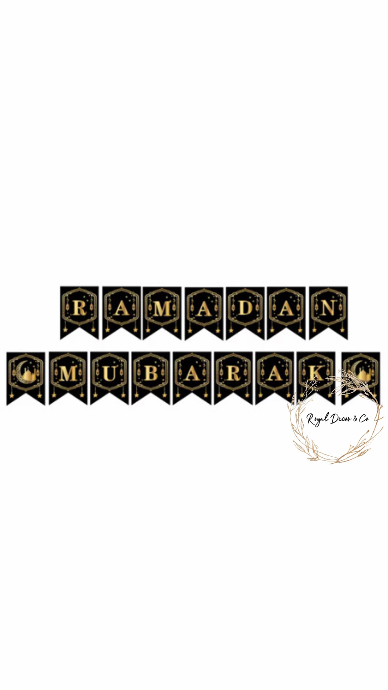 Black Ramadan Mubarak banner