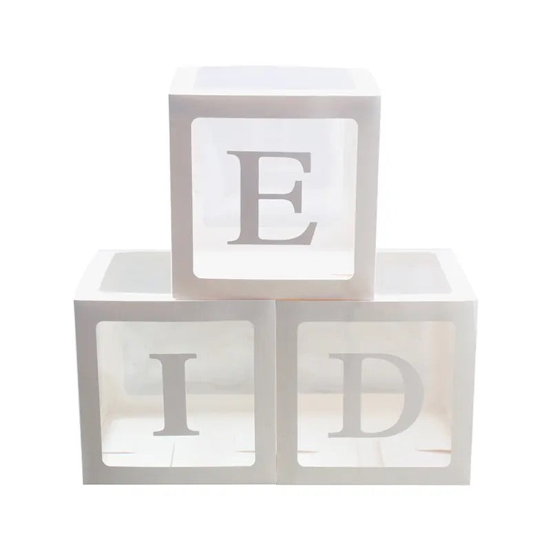 Silver plain Eid stackable boxes