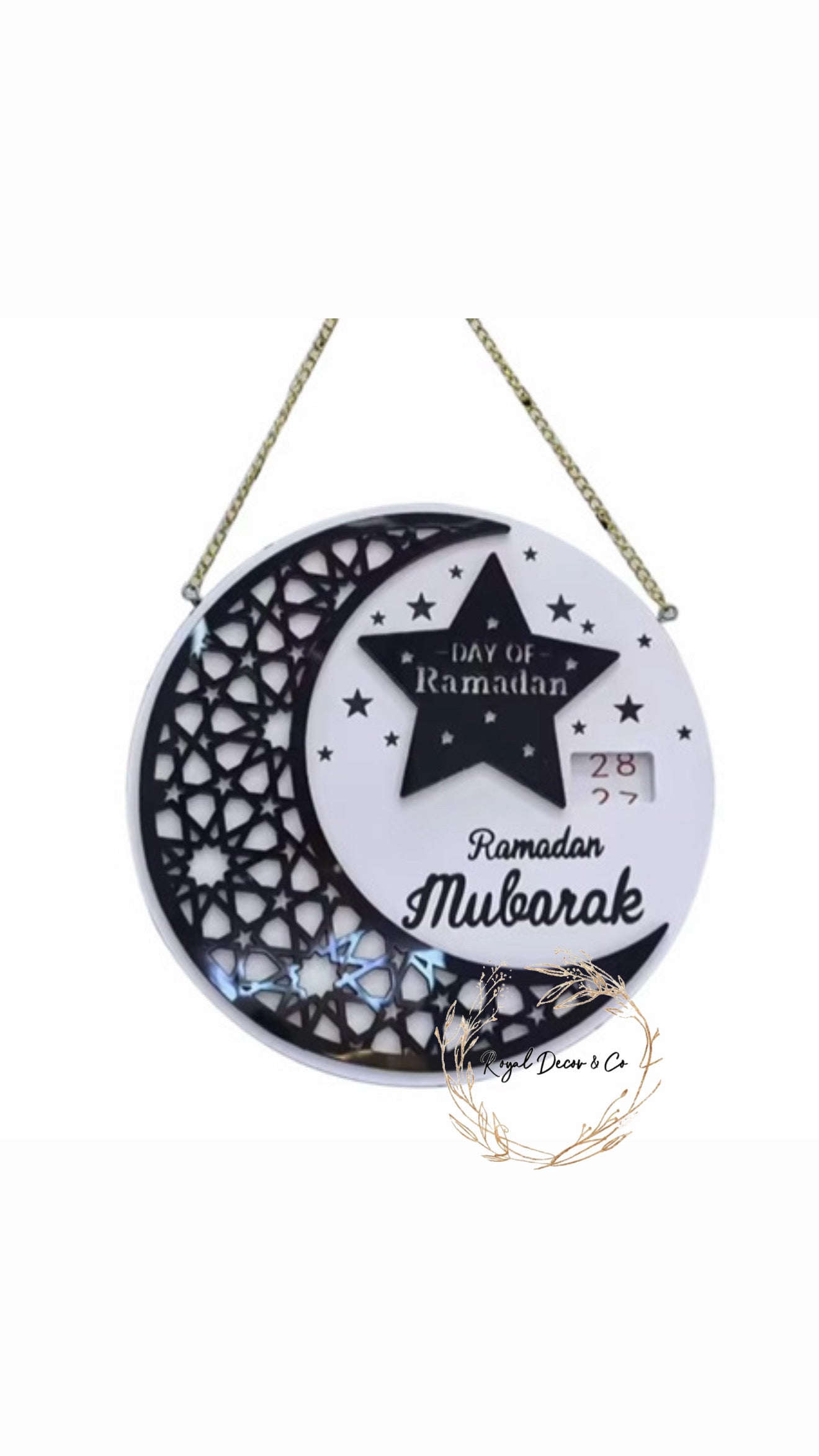 White/black hanging Countdown calendar