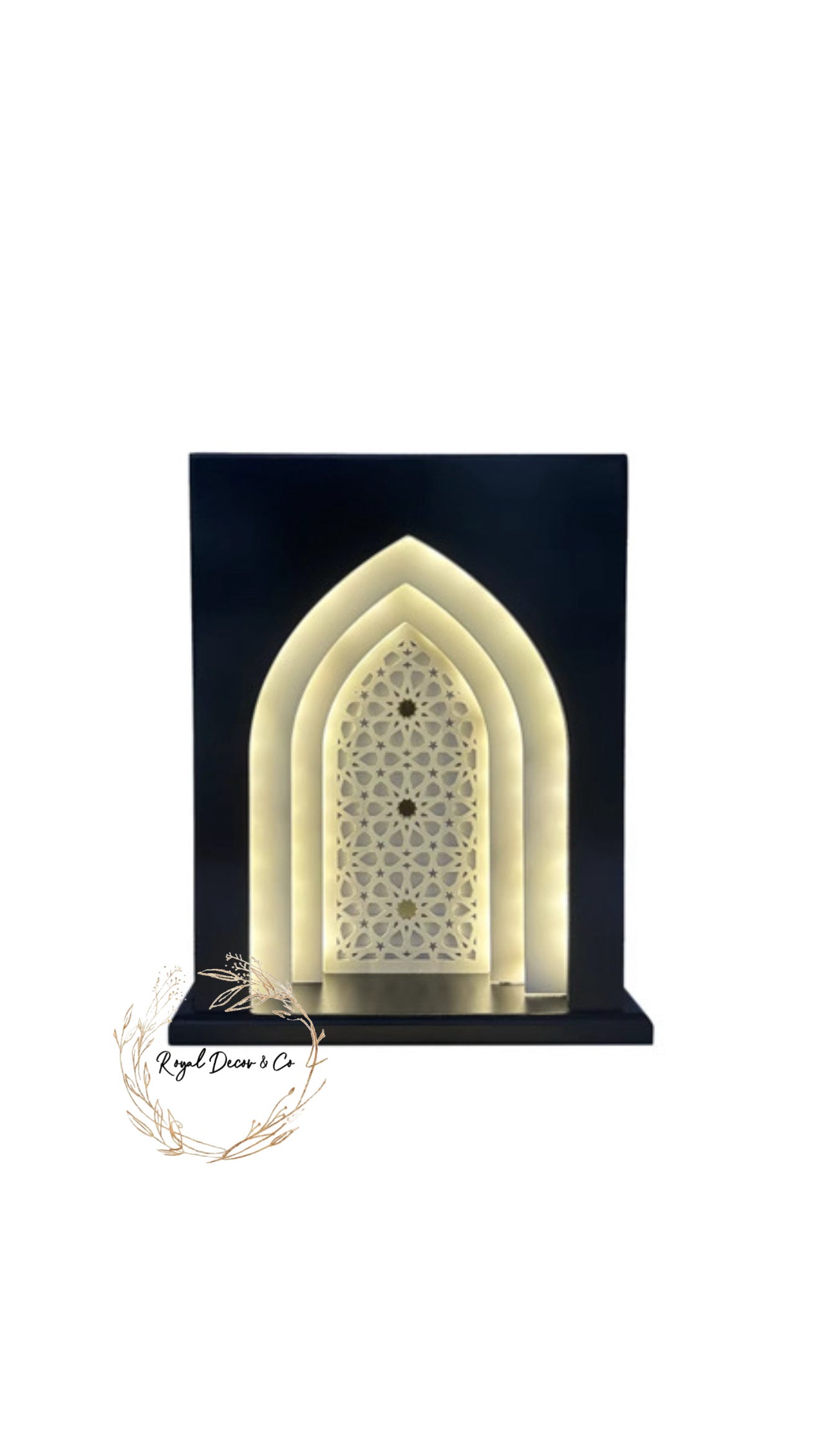 Black mosque feature With LED