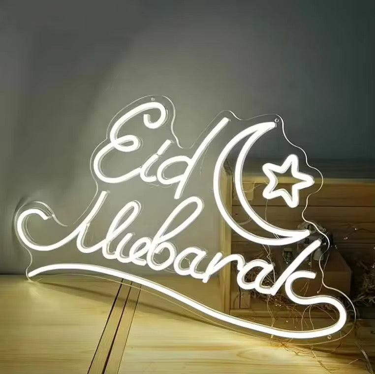 Eid Mubarak neon light battery operated