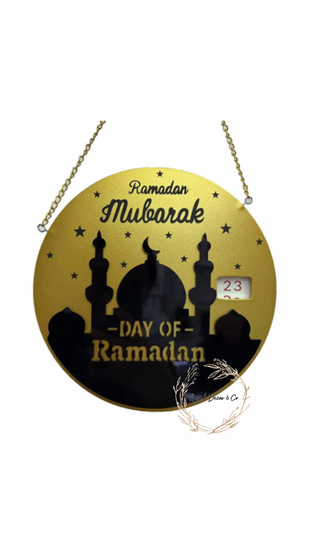 Gold/black hanging Countdown calendar