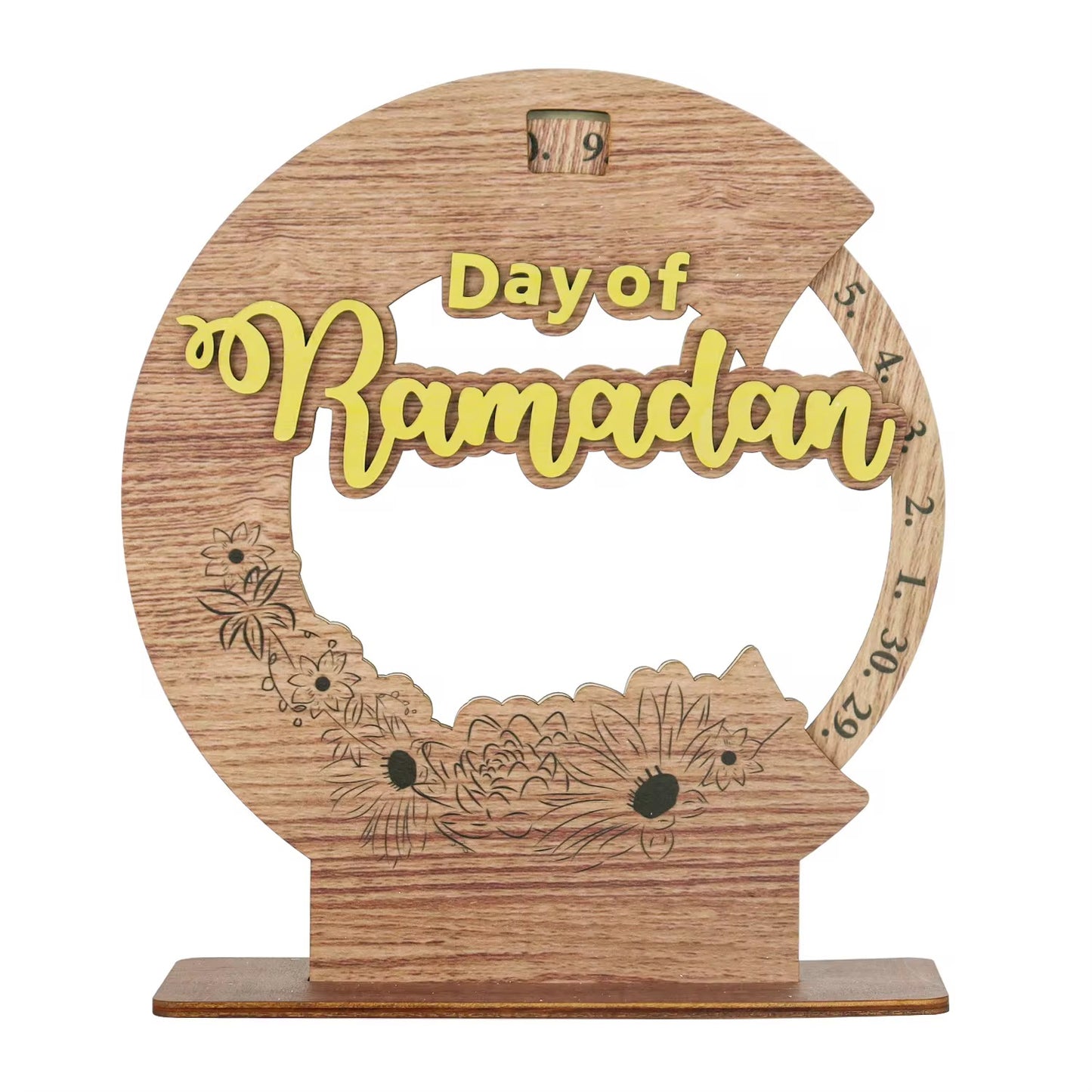 Wood wheel Ramadan countdown