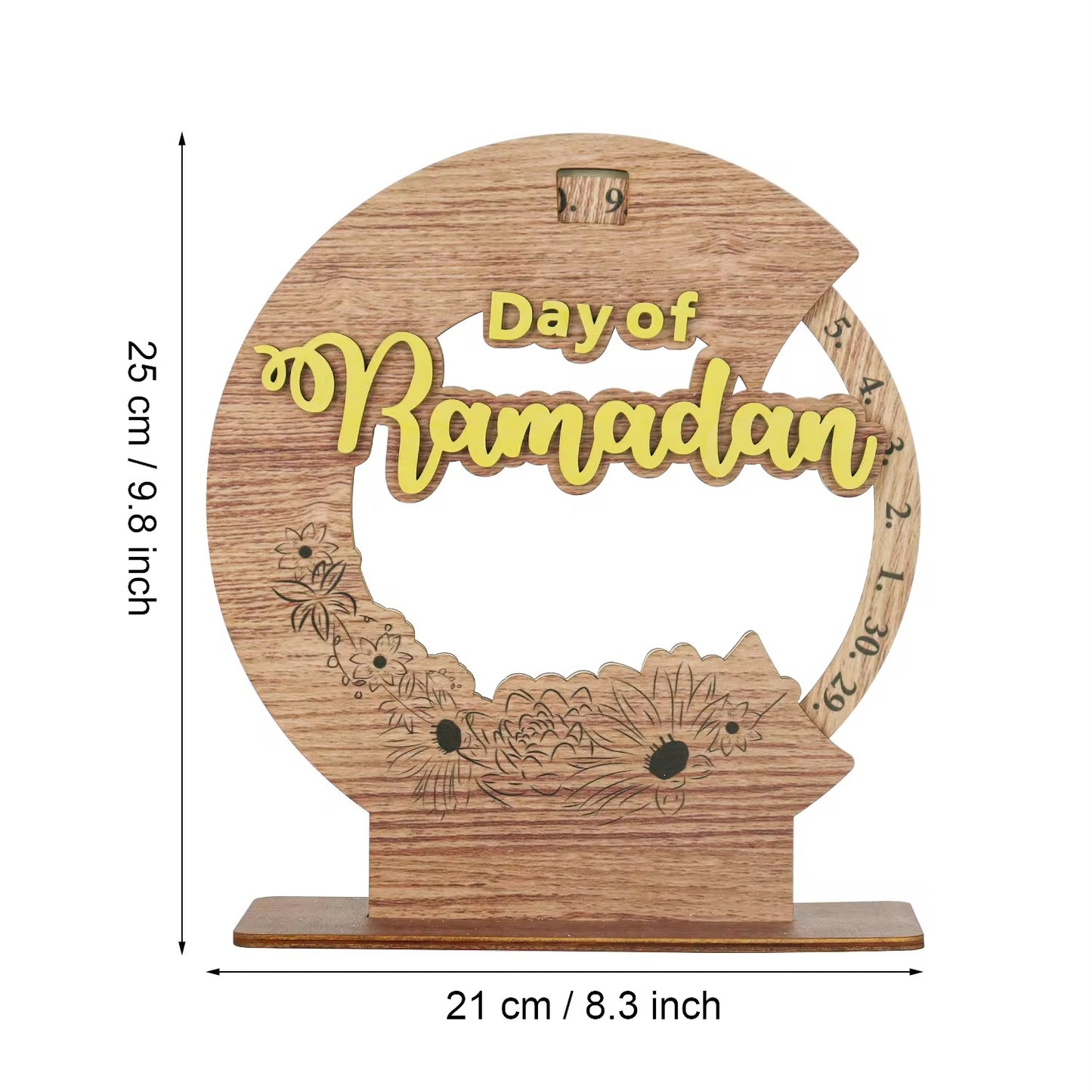 Wood wheel Ramadan countdown